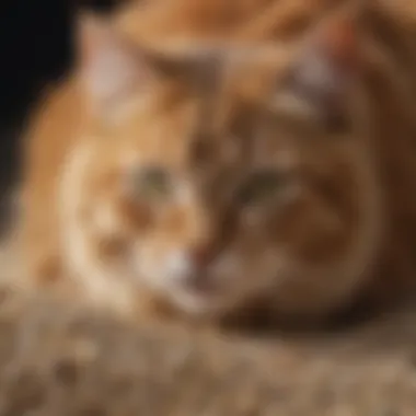 Various types of dust-free cat litter on display