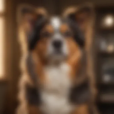 A well-groomed adult male dog sitting proudly