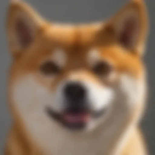 A close-up of a Japanese Shiba Inu showcasing its unique facial features and upright ears