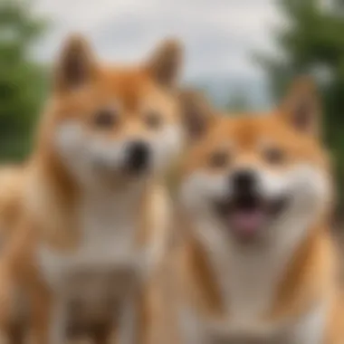 A comparison chart highlighting the differences in temperament between American and Japanese Shiba Inu