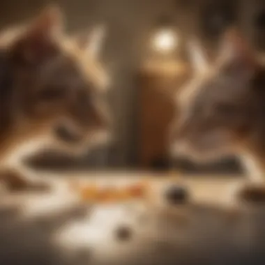Happy Pets Free from Fleas A playful cat and dog interacting in a flea-free environment, showcasing pet happiness