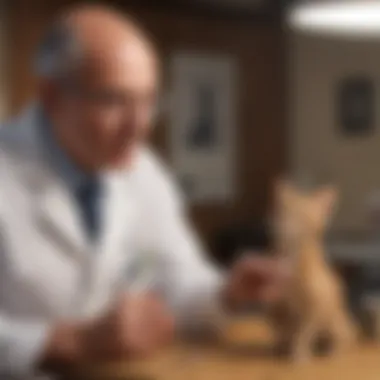 Veterinarian Discussing Flea Control A veterinarian discussing flea control methods with a pet owner, emphasizing natural remedies