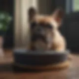 Stylish and functional water bowl for French Bulldog