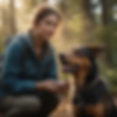 The Significance of Responsible Dog Ownership A responsible owner engaging with their dog, emphasizing companionship