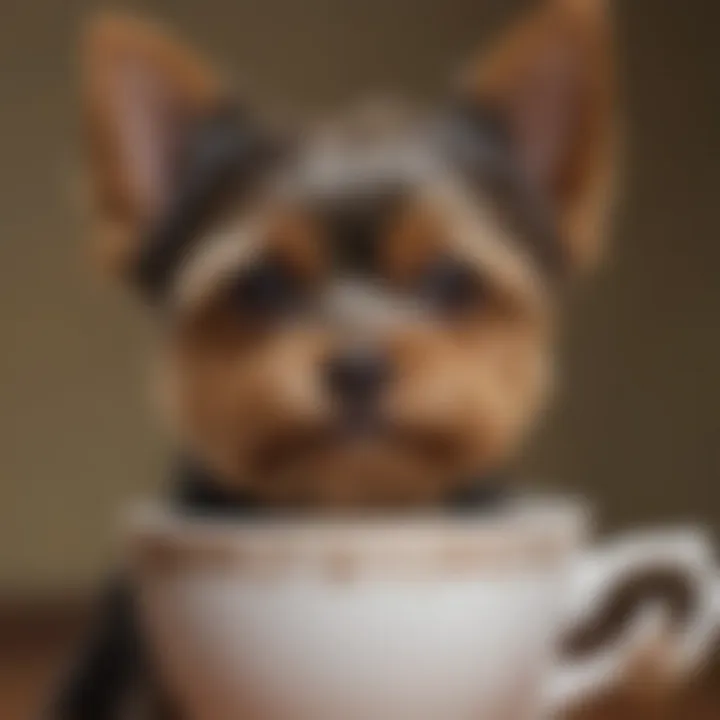 Close-up of a teacup Yorkie's expressive eyes