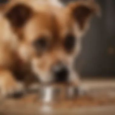 A dog enjoying a bowl of high-quality kibble