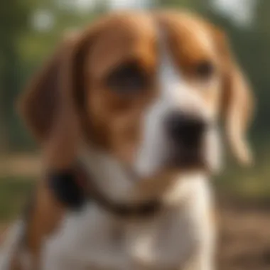 A Beagle engaging in an activity that highlights its temperament