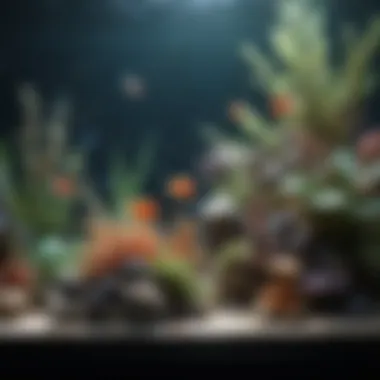 Elegantly Arranged Saltwater Aquarium Beautifully arranged saltwater aquarium with various fish species