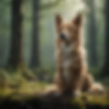 Mythology-Inspired Dog Names A mystical scene showcasing mythological elements.