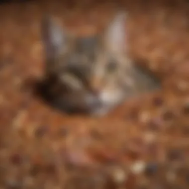 Detailed View of Exquisicat Litter Close-up of Exquisicat litter granules showcasing texture and color