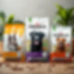 A variety of Farmina dog food bags showcasing different flavors and formulations.