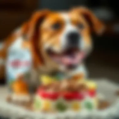 A Dog's Delight with Farmina A happy dog enjoying a bowl of Farmina dog food, illustrating satisfaction.