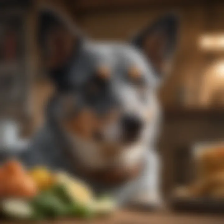 A Blue Heeler with a variety of quality ingredients