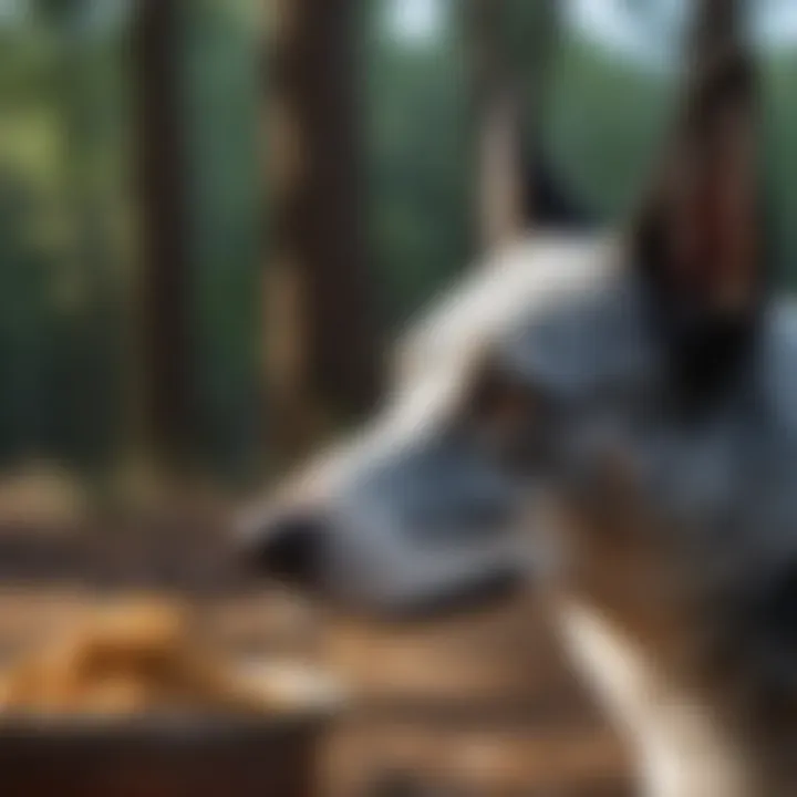 A Blue Heeler following a feeding schedule