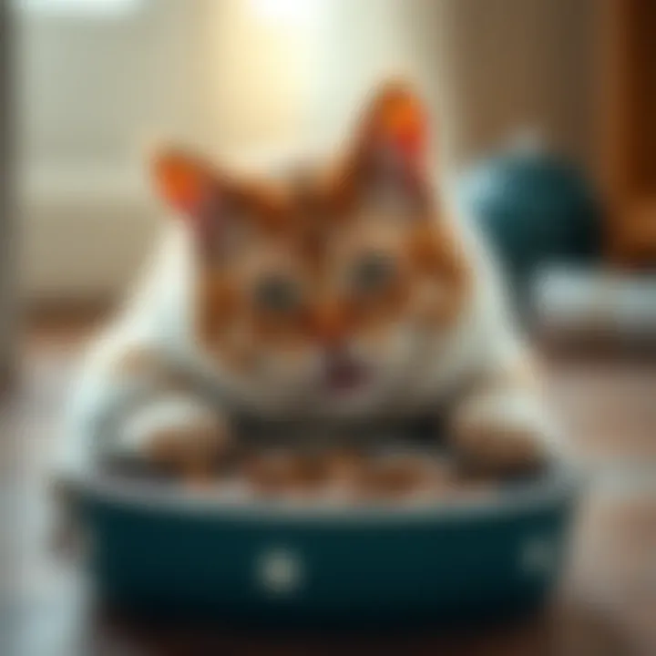 Feline digestion issues illustrated