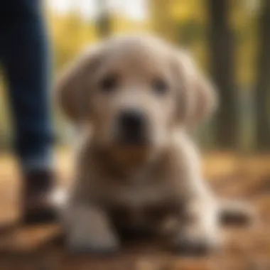 Training a Labrador Puppy Labrador training session with positive reinforcement.
