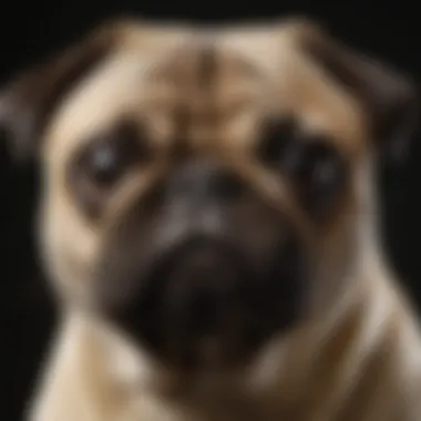 Close-up of a pug's coat showcasing its texture