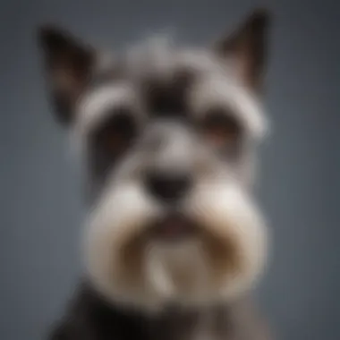 A well-groomed Miniature Schnauzer showcasing its distinct beard and eyebrows