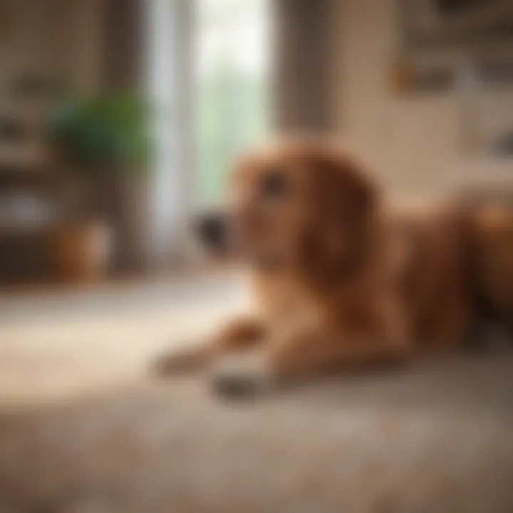 Happy dog in a fresh home environment