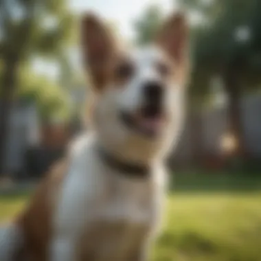 Dog Enjoying Life Post-Treatment Dog happily playing outside after treatment