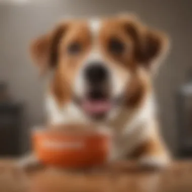 Happy Dog with Victor Dog Food Happy dog enjoying a bowl of Victor Dog Food for sensitive stomachs