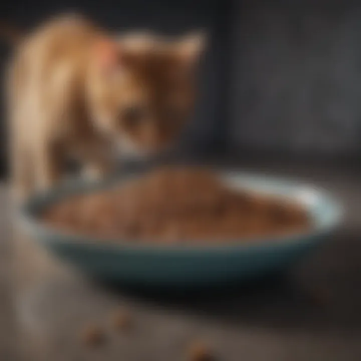Comparison of different sizes of heavy cat food bowls