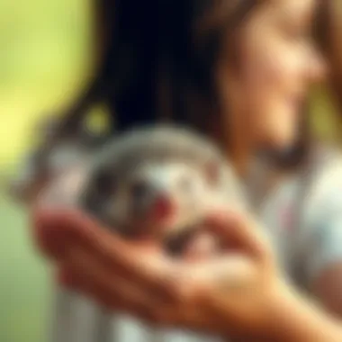 A hedgehog being gently handled by a child, emphasizing the joy of pet ownership.