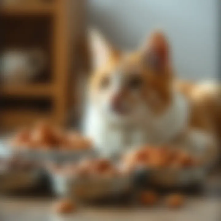 Selection of wet and dry cat food for urinary tract support