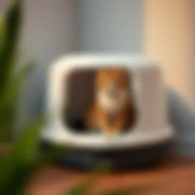 Comfortable and clean litter box for cat