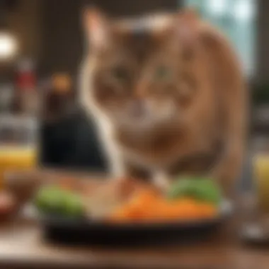 Understanding Nutritional Needs of Cats A diagram illustrating essential nutrients in a cat's diet