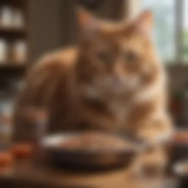 Consulting with a Vet for Optimal Cat Diet A pet owner consulting with a veterinarian about cat food