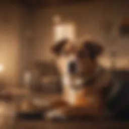 A person sitting calmly with a dog, fostering a sense of safety.