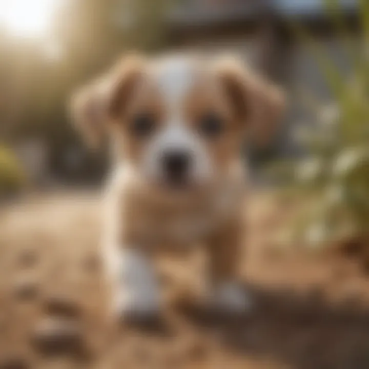 A happy puppy playing in a flea-free environment, representing the success of flea prevention.