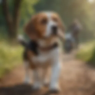 Outdoor Training with Your Beagle Owner and Beagle engaging in outdoor training session