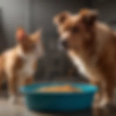 A training session between a dog and its owner