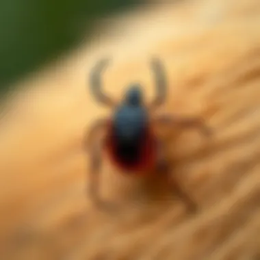 Illustration of tick lifecycle and prevention tips