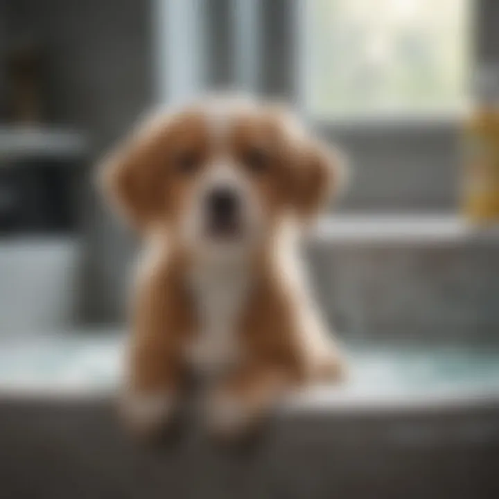 Essential bathing supplies for puppies
