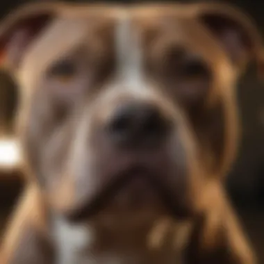 Close-up of a Pitbull's fur showcasing shedding