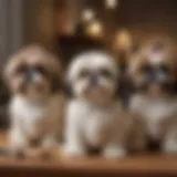 A range of brushes suitable for Shih Tzu coats displayed on a grooming table