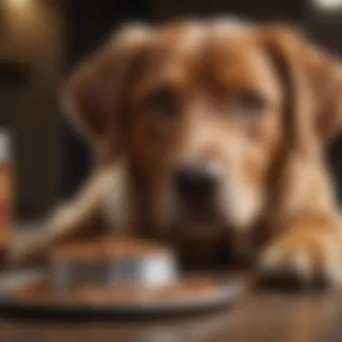 Effective Monitoring of Your Dog's Diet Dog owner monitoring pet's diet