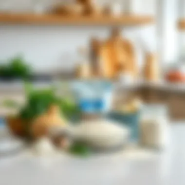 Ingredients for a grain-free rice recipe displayed on a kitchen counter