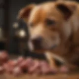 Nourishing pork chunks for canine diets