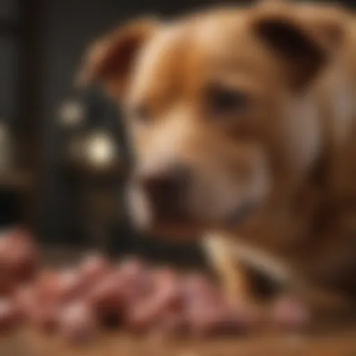 Nourishing pork chunks for canine diets