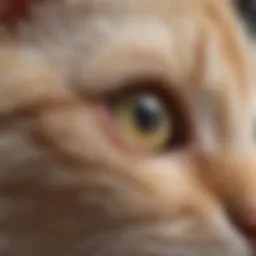 Close-up of a kitten's ear showing signs of mite infestation