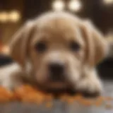 A selection of healthy training treats for lab puppies arranged aesthetically.