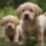 Playful Labrador puppies in a Seattle park