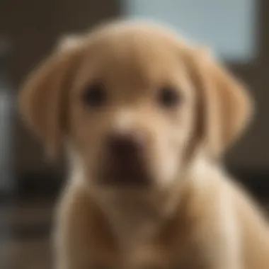 Health Check for a Labrador Puppy: Importance of Regular Care Healthy Labrador puppy at a veterinary clinic