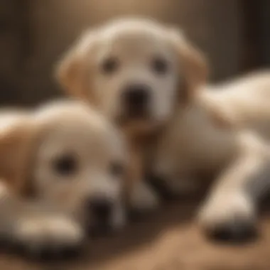 Labrador Retriever puppies resting together