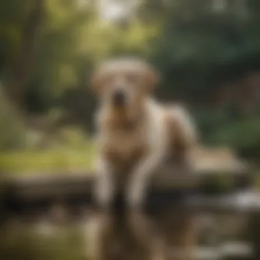 Ideal Backyard for a Labrador A spacious backyard ideal for a Labrador to play and explore, reflecting a safe environment