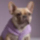 A lilac French Bulldog showcasing its unique coat color and structure